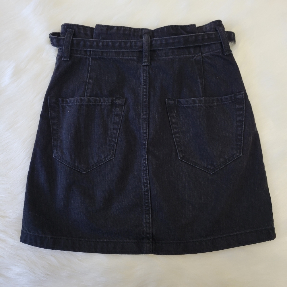 Hollister Ultra High Rise Tie Waist Denim Jean Skirt Juniors 00 Back To School - Picture 3 of 4